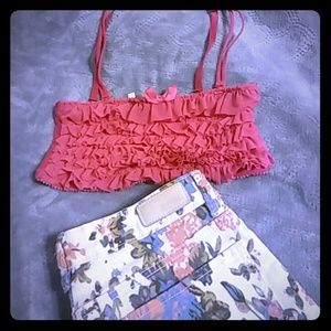 Charlotte Russe Pink Bralette straps or strapless
